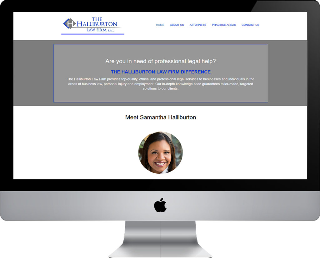 The Halliburton Law Firm website