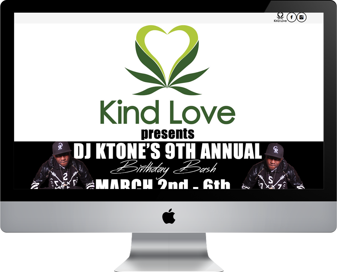 9th Annual DJ Ktone Birthday Bash web design by Pretty Pages in Aurora, CO