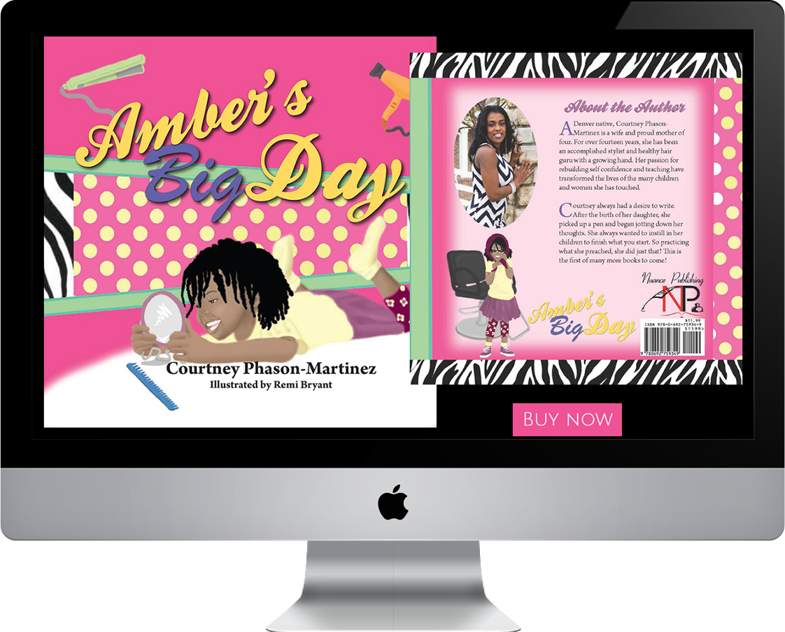 Courtney Phason-Martinez book Amber's Big Day web design by Pretty Pages in Aurora, CO